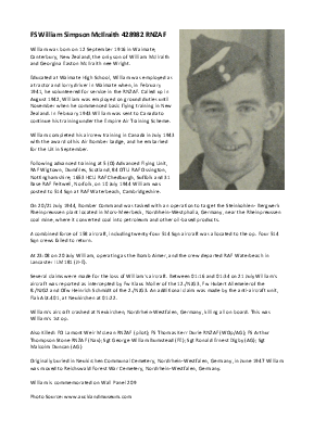 A preview of a PDF biography for McIlraith, William Simpson